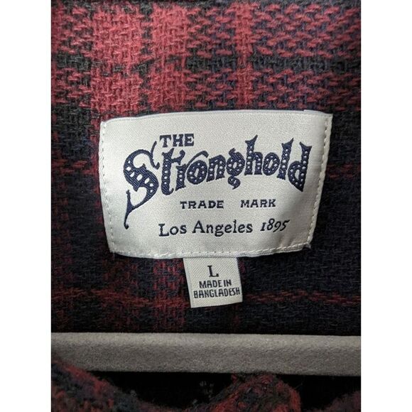 The Stronghold Los Angeles Shacket Jacket Men Sz Large Plaid Heavyweight Pockets - Picture 4 of 7